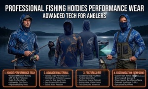 Sudadera con Capucha de Pesca Unisex Naranja, Estampado de Mahi Mahi, Logotipo Frontal, Protección UV UPF 50, Transpirable, Manga Larga, Ropa para Exteriores - Product Image 5
