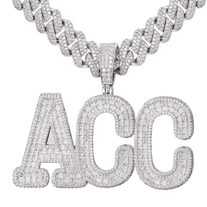 Customized Manufacturer To Make My Product Personalized Fine Jewelry <b>Pendants</b> & Charms <b>Initial</b> Letter Necklace Supplier - Product Image 3