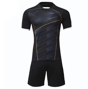 ผลิตชุดเสื้อฟุตบอล กางเกงขาสั้น คุณภาพสูง แบบสั่งทำพิเศษ ชุดยูนิฟอร์มฟุตบอลแบบซับลิเมชั่น โพลีเอสเตอร์ 100% แห้งเร็ว - Product Image 1