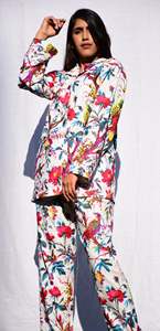 Pijama de algodón para mujer, vestido de noche de verano para la playa, camisón de algodón suave estampado con botones, conjunto de camisa de pijama larga estampada. - Product Image 5