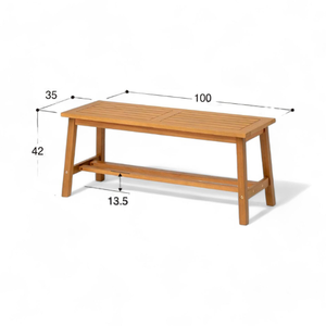 Mesa de Centro de Madera Maciza para Exterior, Diseño Minimalista Marrón con Estructura de Madera de Teca para Decoración del Hogar - Product Image 4