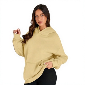 Customized Streetwear Breathable Anti-Pilling <b>Women</b> 100% Cotton Fleece Heavy Weight Pullover Sweatshirts <b>Women</b> Oversized Hoodie - Product Image 1