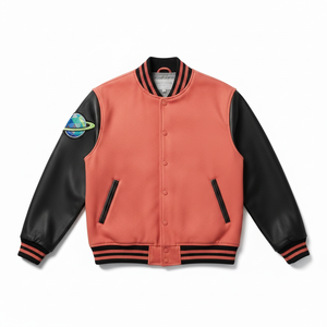 Veste universitaire de baseball personnalisée pour hommes, de haute qualité, en gros, avec broderie chenille et manches en cuir, logo frontal, idéale pour l'hiver - Product Image 4