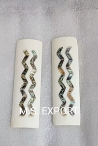 แผ่นลายมุกสำหรับด้ามมีดทำจากกระดูกอูฐสีขาวขัดเงา ดีไซน์แบบเปลือกหอยเป๋าฮื้อ สำหรับงานฝีมือ งาน DIY และการตกแต่ง - Product Image 4