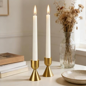 <b>Brass</b> <b>Candlestick</b> <b>Holders</b> Small Golden Candle <b>Holders</b> for Table Decor, Wedding,Christmas Decoration - Product Image 2