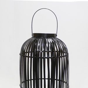 Portavelas cilíndrico de bambú negro, duradero, para decoración del hogar - Product Image 5