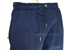 <b>Navy</b> <b>Blue</b> Ladies <b>Jogger</b> Pants Regular Fit Brushed Fleece Eco-Friendly Breathable Polyester/Cotton High Elastic Waist Private - Product Image 2
