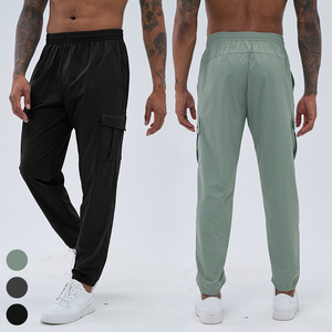 Pantalon de jogging décontracté pour homme, taille élastique, plusieurs poches, respirant, léger, pour l'été, noir - Product Image 5