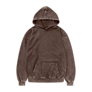 Sudadera con capucha extragrande para mujer, estilo vintage, informal y urbana, de felpa lavada con efecto ácido, al por mayor - Product Image 1