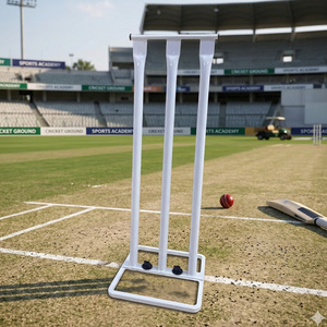 Ensemble de cricket en acier pour intérieur, stumps pliables, portable, léger, durable, équipement d'entraînement au cricket de 30 pouces, kit d'entraînement pour enfants - Product Image 5