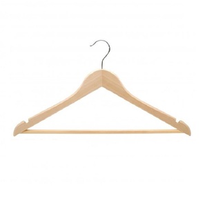 Cintre en bois fait main au design robuste pour le rangement de chemises, robes, costumes, vestes et manteaux dans la garde-robe - Product Image 2