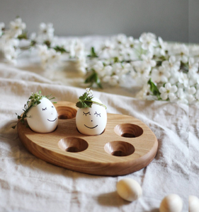 Rectangular <b>Egg</b> Holder Plate with Countertop Display Solid Acacia Wood <b>Egg</b> Tray Kitchen Appliance <b>Storage</b> Rack Serving Trays - Product Image 6