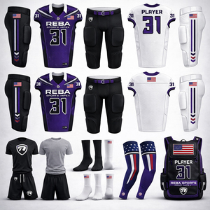 Reba Sports Full American Football Uniform Kit Custom Jersey Pants <b>Socks</b> Sublimated Team Gear Package - Product Image 1
