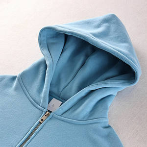 Manteau long en coton zippé pour femme, coupe ample à épaules tombantes, avec capuche et techniques d'impression, col montant, idéal pour les saisons automne-hiver - Product Image 2