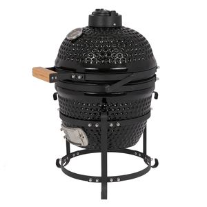 Griglia a Carbone in Ceramica di Lusso Rotonda da 13 Pollici con Altezza Regolabile, BBQ Portatile per Giardini e Bar - Product Image 5