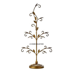 Support de Présentation de Noël en Métal pour Arbre de Noël, Base en Marbre Arrondie, Éclairage LED, Différents Styles Métalliques - Product Image 6