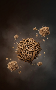 Bûches de pin premium 6 mm, combustible biomasse avec 1,5 % de cendres, 5 % d'humidité, densité 550 kg/m³ pour chaudières industrielles - Product Image 2
