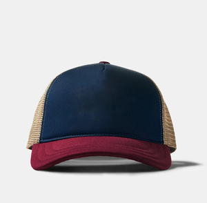 Casquette Trucker Style Vintage en Gros, Bleu Marine et Bordeaux, en Maille Respirante, Réglable avec Fermeture Snapback, pour Sports de Plein Air, Logo Personnalisé - Product Image 4