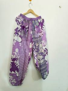 Patchwork Rayon High Waist Harem Pants Boho Hippie Printed Wide Leg Quick Dry <b>Summer</b> Ethnic Festival Casual Unisex <b>Trousers</b> - Product Image 3