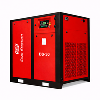 Compresseur d'air industriel à vis, système de filtration d'air, fonctionnement continu, refroidissement par air, 30 CV, 16 bars