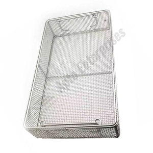 Plateau en treillis métallique en acier inoxydable pour instruments chirurgicaux, conteneur de désinfection pour instruments chirurgicaux, instruments médicaux - Product Image 2