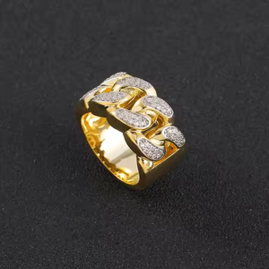 Anillos de Moissanita Excepcionales Estilo Hip Hop, Chapados en Rodio, Diamantes Creados en Laboratorio, Materiales de Primera Calidad para un Look Inigualable - Product Image 3