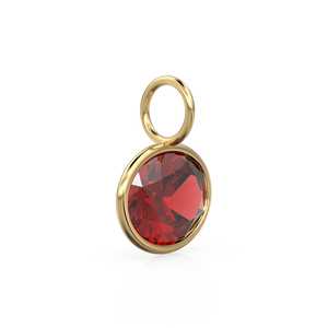 Colgante de Oro Sólido Amarillo de 14k con Rubí Rojo de 2.40ct, Corte Ovalado, Biselado, Amuleto de Piedra de Nacimiento de Julio, Fino, para Joyería - Product Image 6
