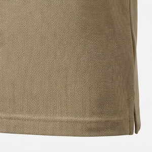 <b>Men's</b> <b>Khaki</b> Short Sleeve 100% Cotton Pique Polo <b>Shirt</b> Casual Breathable Regular Fit Solid Knitted Design - Product Image 5