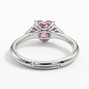 Heart & Round Lab Grown <b>Diamond</b> <b>Ring</b> in PT950 Platinum | IGI Certified 2.40 CT Women's Fine Jewelry - Product Image 5