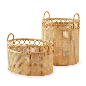 High quality <b>basket</b> bag for storing & home decor sustainable hand <b>weave</b> rattan storage <b>baskets</b> - Product Image 1