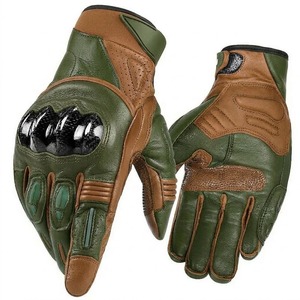 Summer Comfort Motorbike Leather <b>Gloves</b> Perforated Breathable Biker Gear <b>Touchscreen</b> Compatible USA Europe Trend - Product Image 1