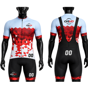 ชุดเสื้อจักรยานและกางเกงขาสั้น Orvo Sports สำหรับทุกเพศ สีดำขาว ระบายอากาศได้ดี แขนสั้น สำหรับปั่นจักรยานบนถนน แข่งขัน  รับผลิตตามแบบทีม OEM 100% - Product Image 6