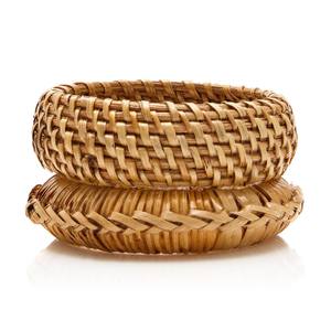 Bracelets fins pour femmes, accessoires faits à la main, bracelets en rotin, bracelets statement - Product Image 5