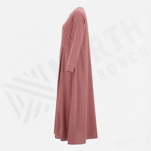 Fabricante OEM de Abayas de Satén Modestas Personalizadas, Nuevo Diseño de Última Moda, Kaftán Elegante, Vestido Maxi para Mujer, Ropa Elegante - Product Image 3