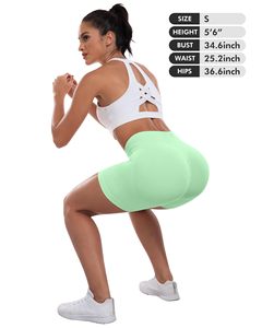 <b>Booty</b> Shorts For Women Biker Gym Workout Shorts High Waisted Tummy Control Butt Lifting Running Sports Yoga Scrunch Butt Shorts - Product Image 6