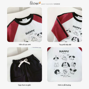 Ensembles de vêtements pour bébés garçons en coton de qualité supérieure, combinaison à manches longues avec motif uni, vêtements de maison confortables pour tout-petits - Product Image 4