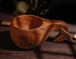 Wooden Kuksa Coffee Mug Natural Hand Carved Drinking Cup Rustic <b>Bar</b> <b>Tool</b> For Camping Tableware Gift for Travelers - Product Image 6