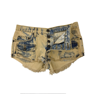 Pantalones Cortos Deportivos Personalizados 100% Lavados al Ácido, con Rasgaduras, de Felpa Francesa, Lisos, Estilo Urbano para Hombre - Product Image 2