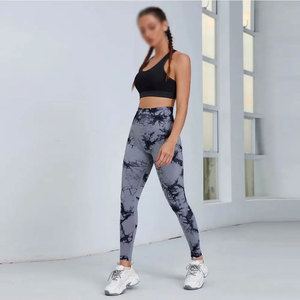 Leggings de yoga taille haute pleine longueur en Spandex uni 220g, extensibles dans les quatre sens, sans couture, avec taille élastique, pour femme - Product Image 5
