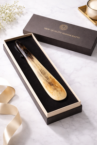 Chausse-pied en corne de buffle de qualité supérieure, fait main, naturel, durable, finition lisse, écologique, aide à la chaussure de luxe, design ergonomique, cadeau - Product Image 6