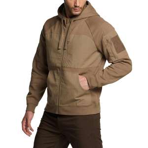 Nouvelle Arrivée – Sweat à Capuche Thermique Zippé en Polaire pour Homme, Manches Longues, Mélange Coton, Respirant, Tactique, pour l'Extérieur - Product Image 5