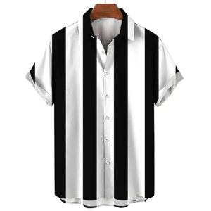 เสื้อเชิ้ตแขนสั้นผู้ชายแบบลำลอง ปกคอพับ เสื้อเชิ้ตฤดูร้อน - Product Image 3