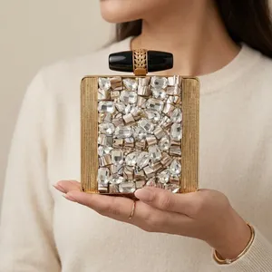 Wholesale Fashion Classic Casual Mini Mother of Pearl Clutch Bag with Magnetic Closure for Women Evening Party Wedding - Product Image 6