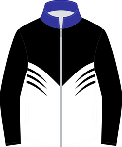 Chaqueta Deportiva Unisex de Verano Furat Leathers, Ligera, Estampada, con Cierre Completo, 2 en 1, Corte Holgado, Dobladillo Dividido, Azul, Blanco, Marino - Product Image 2