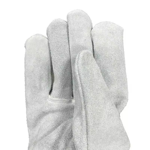 Guantes de Trabajo de Seguridad Resistentes de Cuero Vacuno de Grado AB con Protección para el Pulgar, Sin Forro, de Alta Calidad y Cómodos para Uso Industrial - Product Image 4