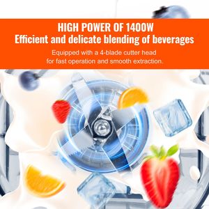 Frullatore Professionale Commerciale con Contenitore in Acciaio Inox e Plastica da 68 oz, 3 Funzioni, Frullatori da Banco Commerciali - Product Image 2