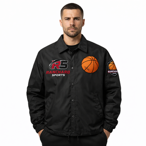 Veste de basketball personnalisée pour homme en tissu Dobby 100% coton, logo sérigraphié, coupe ample, légère, respirante, style urbain - Product Image 5