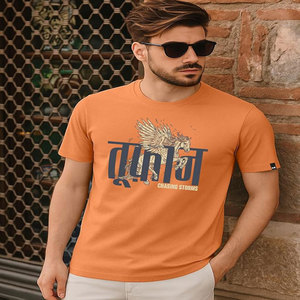 Camiseta Oversize de Marca de Moda para Hombre, de Verano, con Hombros Descubiertos, Manga Corta, Cuello Redondo, Estilo Desgastado, Holgada - Product Image 2
