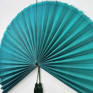 Decoración de pared bohemia para colgar sobre la cama, abanico de bambú grande, arte de pared para dormitorio, abanicos grandes para colocar sobre la cama, abanico plegable de bambú de Vietnam - Product Image 3