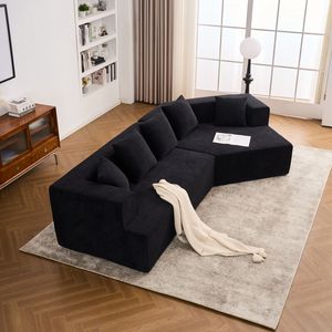 Canapé moderne à siège profond, facile à transporter, canapé en mousse à mémoire de forme, tissu chenille, pas d'installation pour la maison, le bureau, l'appartement, le salon - Product Image 5